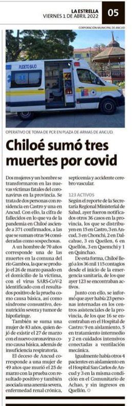 Seremi Salud Los Lagos On Twitter Prensa Chilo Sum Tres Muertes