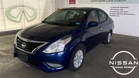 NISSAN VERSA SENSE TA 2018 AZUL COBALTO SEMINUEVOS NISSAN LOMAS VERDES