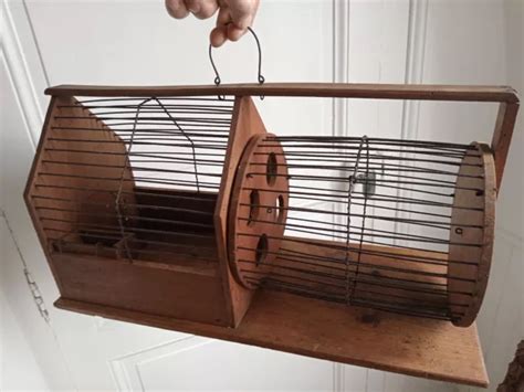 CURIOSITÉ ANCIENNE Cage à Hamster avec Roue fin XIX 1900 Bois et