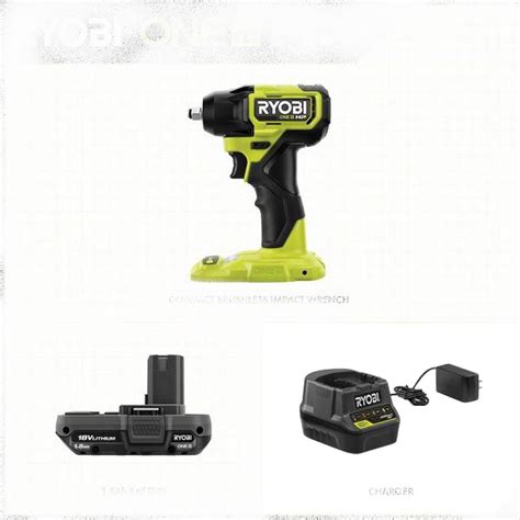 Ryobi One Hp V Brushless Impact Wrench Psbiw Cn Ah Battery