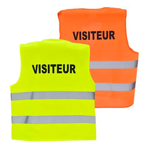 Gilet Visiteur Fluo Gilets Haute Visibilit Personnalis S