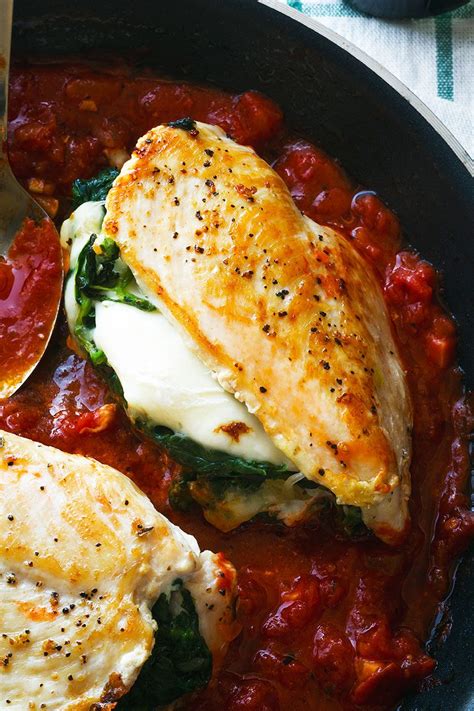 Stuffed Chicken Breast With Mozzarella And Spinach Eatwell101