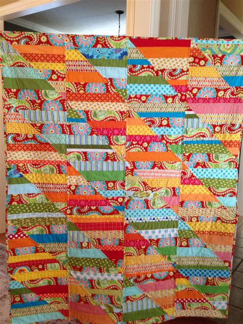 QAYG Quilt As You Go Method With Mainly Warm And Cool Colors Warm And