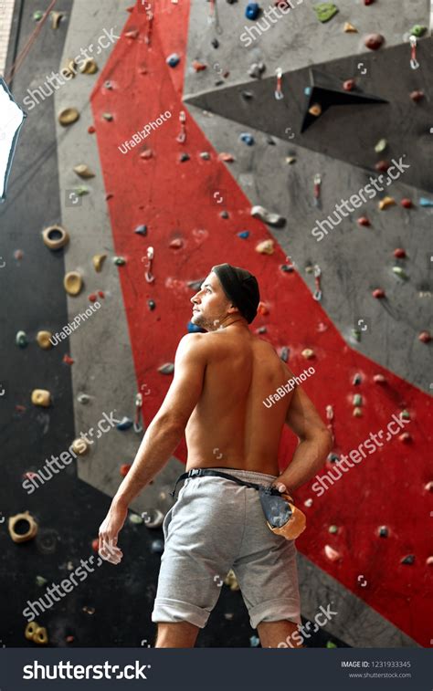 Rear View Athletic Male Climber Naked Stock Photo Shutterstock