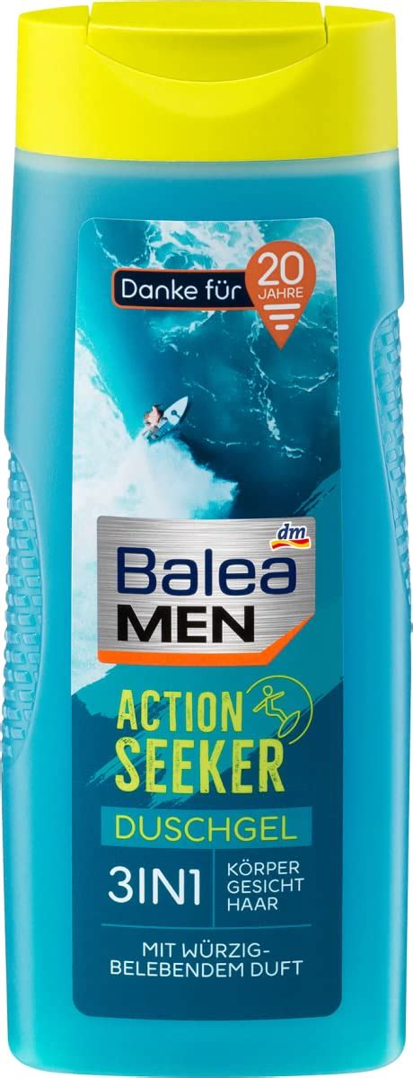 Balea MEN Duschgel Action Seeker 3in1 Körper Gesicht Haar mit