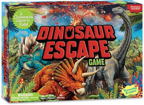 Peaceable Kingdom Dinosaur Escape Award Winning Cooperative Memory Game ...