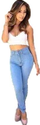 Calça Jeans Cintura Alta Hot Pants Anitta Juju Panicat Cos Parcelamento sem juros