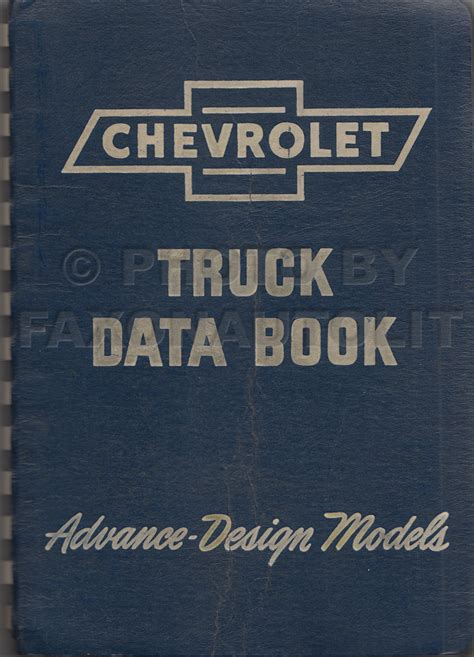 1947 Chevy Truck Parts Catalog