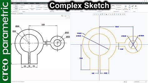 Complex Sketch In Creo Parametric Best Practice YouTube