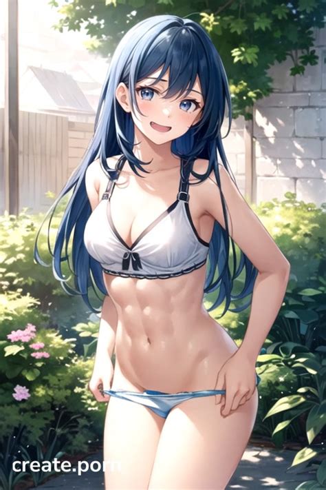 Fit Long Length Blue Hair AI Porn