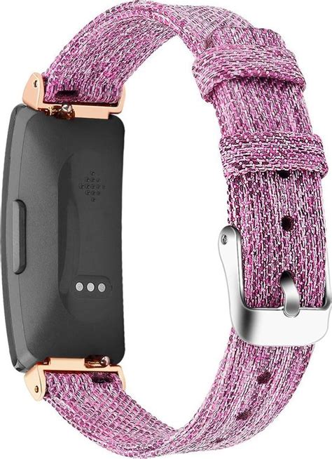 SmartphoneClip Jeans Bandje Paars Small Geschikt Voor Fitbit Inspire