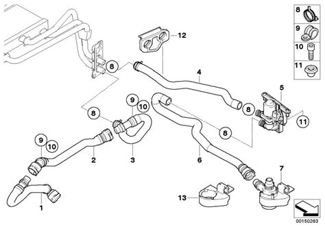 BMW 545i Hose F Water Valve And Radiator Wagon 64216911001 Zeigler