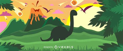 Descarga Vector De Ilustración De Dinosaurio Colorido