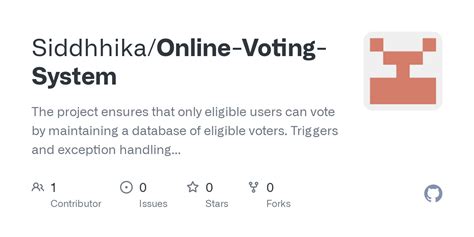 Github Siddhhika Online Voting System The Project Ensures That Only