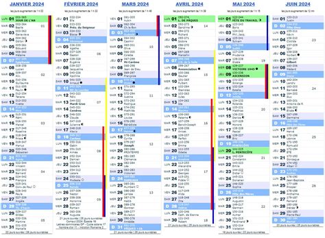 Calendrier 2024 Tous Les Jours Fériés Les Longs Week Ends Et Les