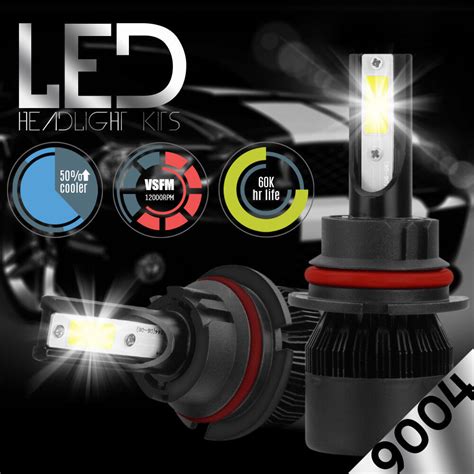 2pcs 6500K HID White High Power 9004 HB1 21W 2538 Headlight Headlamp