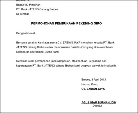 Contoh Surat Permohonan Pemblokiran Rekening Bca Ke Bni Surat