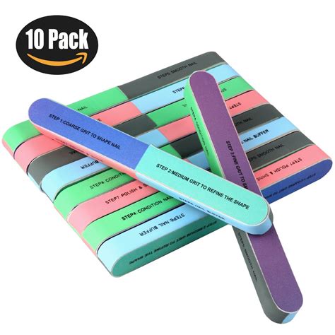 5pcs Nail Art Shiner Buffer 4 Ways Polish Sanding File