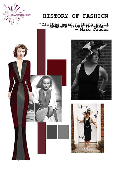 History of Fashion; fashion influences, colour, eras, fabric