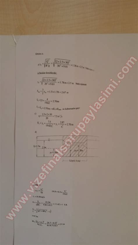 Hidrolik Final Soruları Ve Cevapları 2015 Sayfa 4 Vize ve Final