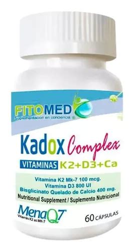 Fitomed Kadox Complex Vitaminas K2 D3 Ca 60 Cap Agronewen Sabor Sin