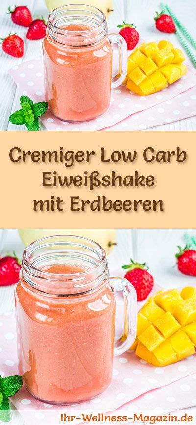 Mango Eiwei Shake Mit Erdbeeren Low Carb Eiwei Di T Rezept Zum