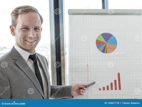 Presentation of Diagrams at Flip Chart Stock Photo - Image of ...