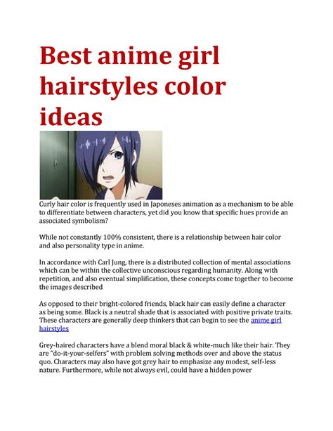 Anime girl hairstyles by Azka Danella - Issuu