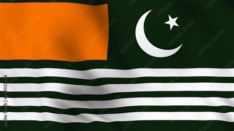 Azad Jammu and Kashmir national flag video. 3D Azad Jammu and Kashmir ...