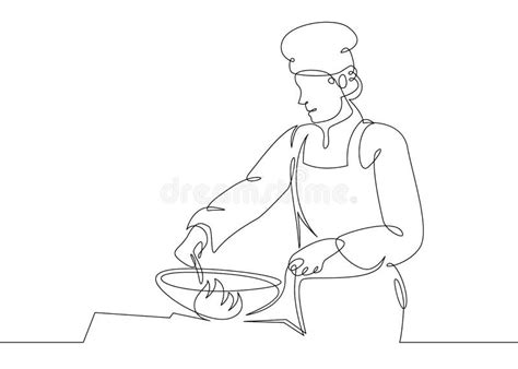 Chef Cooking Gourmet Meal Stock Vector Illustration Of Meal 116443823