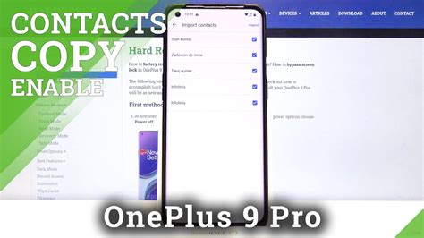 How To Copy Contacts In Oneplus Pro Transfer Contacts Youtube