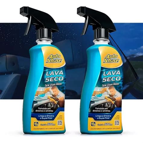 Kit 2 Lava Seco Cera Carnauba Lavagem Carro Moto Automotiva