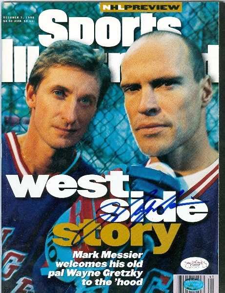 Mark Messier Autographed Sports Illustrated Magazine New York Rangers