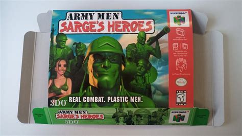 Nintendo Army Men Sarge S Heroes Usa Box Etsy