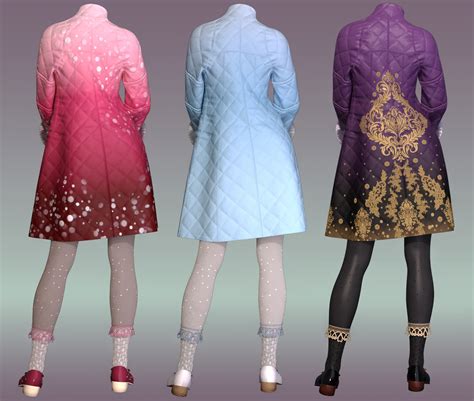 ZK DForce Winter Coat Outfit For Genesis 9 Daz 3D