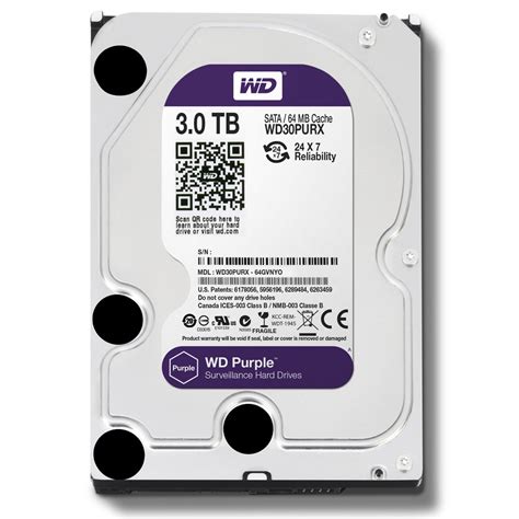 Western Digital WD30PURZ. Жесткий диск 3 ТБ для систем видеонаблюдения ...