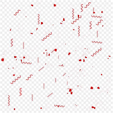 Realistic Confetti Vector Hd Png Images Confetti Realistic Red Ribbons