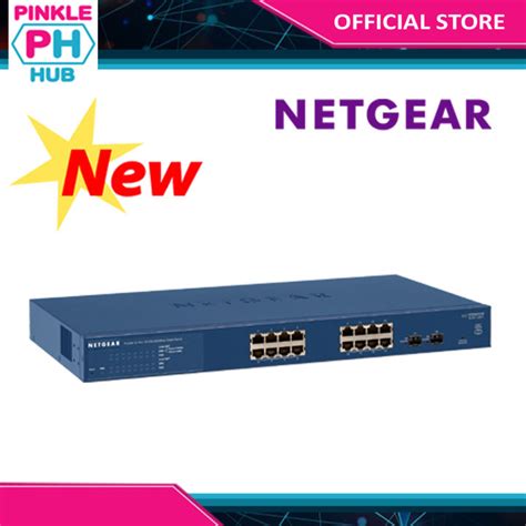 PinkleHub NETGEAR 16 Port Gigabit Smart Managed Pro Switch GS716T