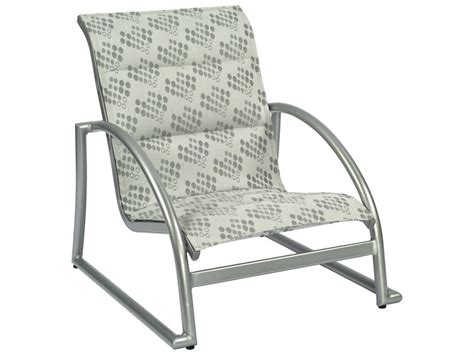 Woodard Tribeca Padded Sling Aluminum Stackable Sand Outdoor Patio