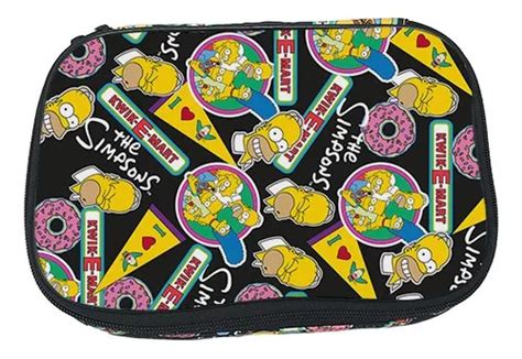 Cartuchera Canopla Trend Los Simpsons Textil Grande Mooving Color Negro