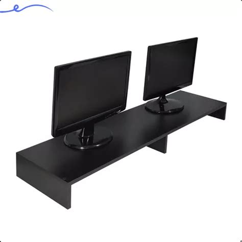 Suporte Base P Monitor Escritório Mdf Preto 120x30x10 MercadoLivre