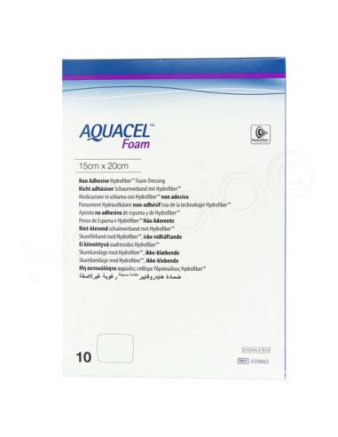 Aquacel Foam Pansement Hydrocellulaire adhésif 10 15cm x 20cm