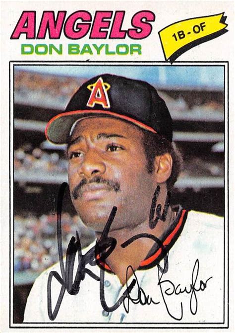 Don Baylor autographed baseball card (California Angels) 1977 Topps #462