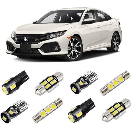 BRISHINE Kit De Luces LED Interiores Blancas Para Honda Civic 2016