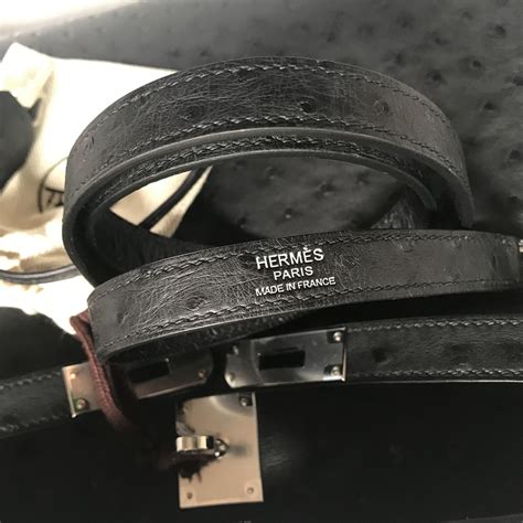 Singapore Hermes Kelly 35 Ostrich 原廠南非KK鴕鳥皮 CK89 Noir 黑色 銀扣 Qatar