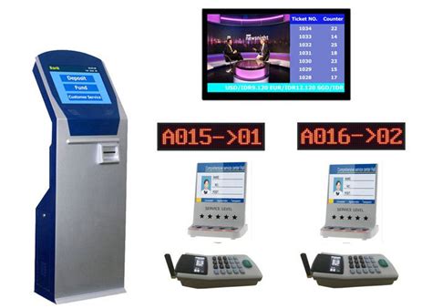 Bank Government Lcd Counter Ticket Kiosk Based Queue Management System