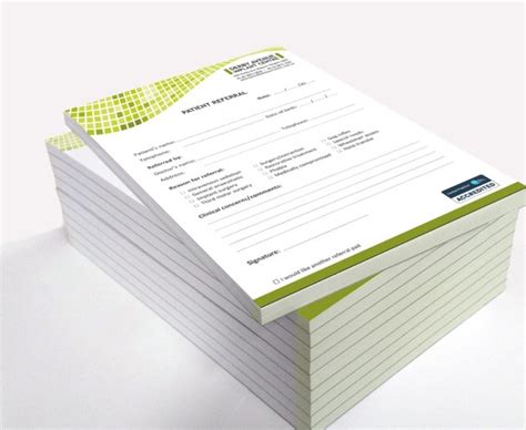 A5 Referral Pads Printing Print2day Sydney