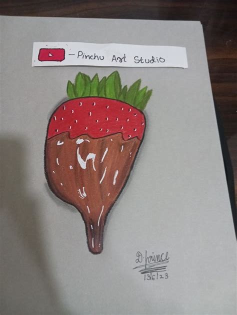 Realistic strawberry drawing | Strawberry drawing, Art studio, Drawings