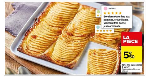 Promo Tarte Fine Aux Pommes Parts Chez Carrefour Icatalogue Fr