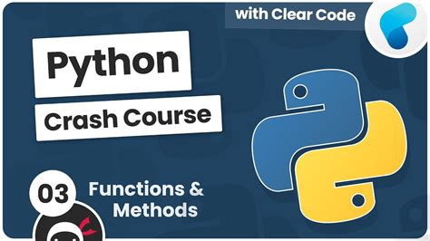 Python Crash Course Methods Functions Youtube